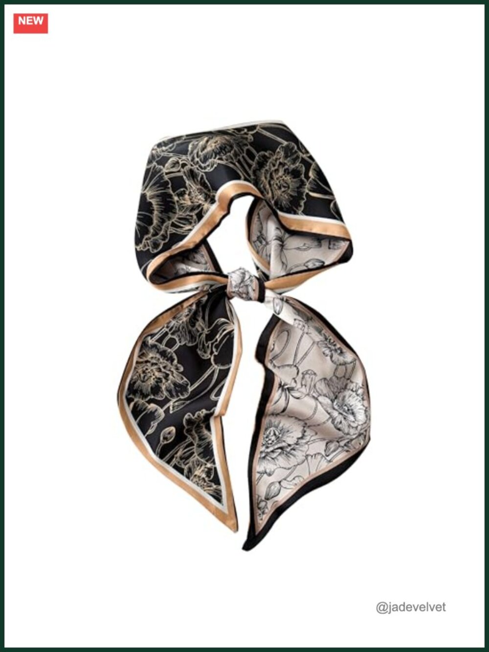 Hair Scarf for Women 55x5.5 Skinny Scarf, 100% Polyester Lightweight